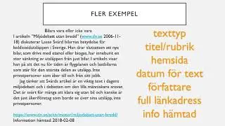 Källhänvisningar i text