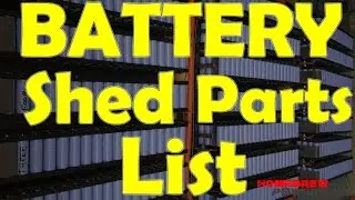 18650 Battery Shed Component Lists