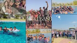 Holi party || MBBS batch 2021.  || holi celebration by MBBS students|| pool party