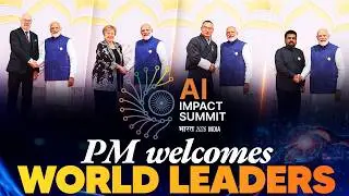 LIVE: PM Modi warmly receives world leaders for the India AI Impact Summit at Bharat Mandapam