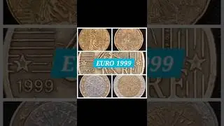 Euro Kursm&uuml;nzen 1999 aus Frankreich #mino60art #money #coins #m&uuml;nzen #vintage #shorts #hobby #fun #&euro;
