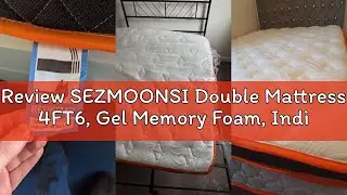 Review SEZMOONSI Double Mattress 4FT6, Gel Memory Foam, Individually Medium Firm Pocket Sprungs Doub