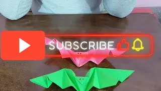 How to make a flapping bat from origami paper 