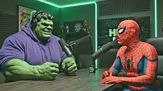 Hulk podcast cast today guest spidean rost show#podcast #spiderman #hulk #viralvideo 