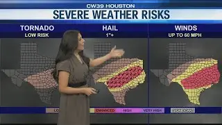 Friday severe weather main risks are tornado, hail, winds in southeast Texas