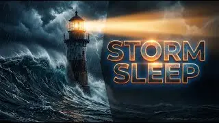 Frozen Lighthouse Storm Ambience ⛈️  6 Hours Seamless Loop for Sleep & Focus (Dark Screen)