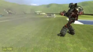 GMod: Liberty Prime VS. Combine Gunships - Epic Battle