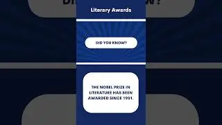 Did you know this Literature Fact about Literary Awards?