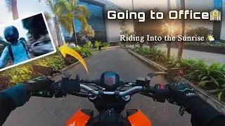 Going to Office on My Duke 200 | Daily Bike Vlog | Sunrise Bike Ride | Golden Hour