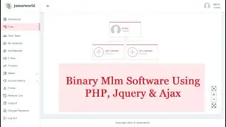 [Demo & Source Code] Binary MLM software With Package Php Mysql | Mlm Software Kaise Banaye