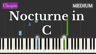 Nocturne in C Sharp Minor - Chopin (Medium Piano Tutorial) | Sheet Music + MIDI file