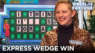 Alysia Lands on the Express Wedge Early | Wheel of Fortune