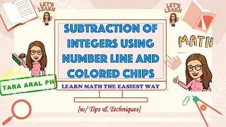 How to subtract integers using number line and colored chips?