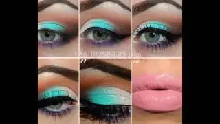 Mint green eyeshadow