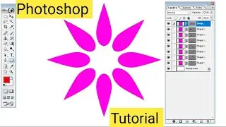Flower Design In Photoshop 7.0 ll Photoshop Tutorial In Hindi ll मात्र 5 मिनट मे बनाना सीखें #bimal