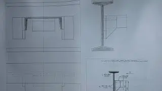المساقط الثلاثة لهيكل معدنى من مقاطع الصلب      #اعدادي هندسة # Steel Structure