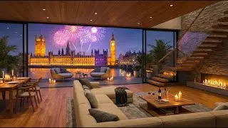Happy New Year 2026 | Luxury Penthouse & Big Ben View with Lo-Fi Beats & Fireworks