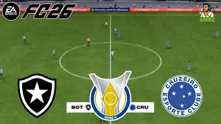 EA FC 26 | BOTAFOGO X CRUZEIRO | CAMPEONATO BRASILEIRO | 1ª RODADA DO BRASILEIRÃO
