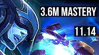 LISSANDRA vs XERATH (MID) | 3.6M mastery, 3/0/2, 1000+ games, Rank 8 Liss | KR Grandmaster | v11.14