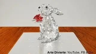 Cómo dibujar un conejo de Crystal Swarovski - Con efecto 3D
