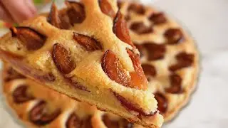 Creamy Plum Almond Pie | ASMR Recipe, No Talking
