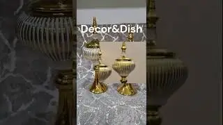 Metal And Glass Decorative Candy Jar Order On Whatsapp 03160440719 #homedecor #crockery#shortvideo