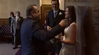 Edinburgh City Chambers Wedding by Love Wedding Photos And Film - Newlyweds meet the First Minister