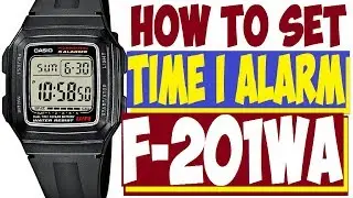 Руководство пользователя Casio F-20WA 3238 по установке времени и будильника