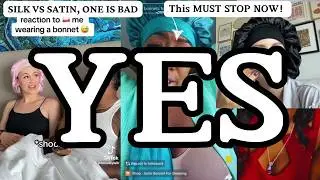 White Women Wearing Bonnets, Black Women React #tiktok #blackhair