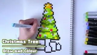 Creating a Pixel Art Christmas Tree🎄| Cozy & Calm #pixelart