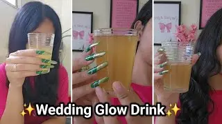 Natural Wedding Glow drink for Glowing Skin at Home✨️Skincare Auraa🌸 #Beauty #Wedding 