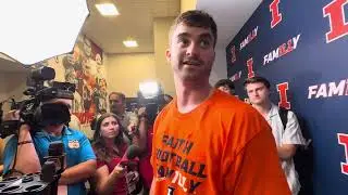 Illini quarterback Luke Altmyer post game vs. Western Michigan 
