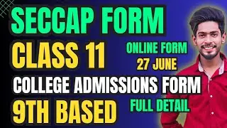 Class 11 SECCAP Government College admissions 2023 online form Sindh board Karachi board|SECCAP form