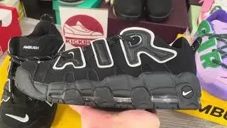 AMBUSH X AIR MORE UPTEMPO LOW 'BLACK' 2023 FB1299-001 Kickbulk sneakers shoes retail wholesale