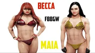 Female Bodybuilder Bikini Wrestling Becca Lance Vs Maia Leingod