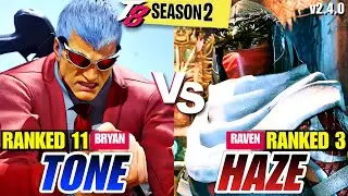 T8 | Hidetone (Bryan) vs Haze (Raven) | Tekken 8 High Level Matches