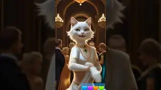 Beautiful while kitty dancing on Bollywood songs !#cute #aiart #shortvideo #trendingcats