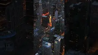 Chicago Flycam Experience 4K ULTRA HD | Stunning Aerial Skyline #shorts