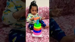 Baby perfection in stacking ring toys😍😘👌💝