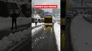 Niazi Express 99 Driving in Snowfall in Hazara Motorway #shorts #bus #travelvlog