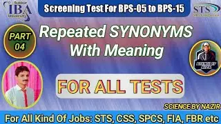 Common Synonyms In English | Synonym with meaning | STS Test Preparation 2021 |STS New Jobs Preparat