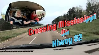 Towing our Cargo Trailer Conversion On Moving Day To Arkansas On Hiway 82 In Mississippi. ROUGH!