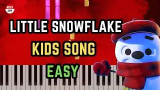 🎹 Little Snowflake - Nursery Rhyme - Kids' Song - EASY Piano and Keyboard Tutorial + LYRICS