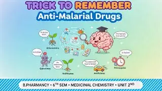Trick to remember Anti malarial drugs,  B.pharmacy, medicinal chemistry, unit 2