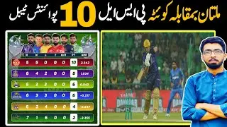 Multan sultan vs Quetta gladiators 18 Match | PSL 10 POINT TABLE | Quetta win the match | highlights