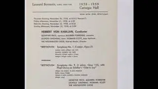 Karajan, New York Philharmonic, live in 1958: Beethoven&rsquo;s Ninth, Price, Forrester, Simoneau, Scott