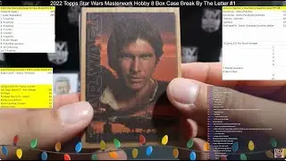2022 Topps Star Wars Masterwork Hobby 8 Box Case Break By The Letter #1