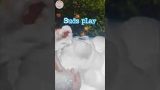 Suds play💭💭 Satisfying ASMR sounds with soapy suds #shorts #asmrsponge #soap #spongesqueezing