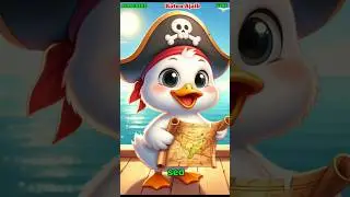 Funny Children's Stories: Duck Exploring the Sea 🦆🚢 #shorts #duckcartoon #youtubeshorts