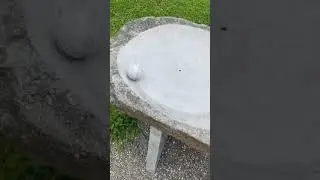 Stone Ball Rolls and Falls in Perfect Rhythm Satisfying Harmony #shorts #satisfying #ball